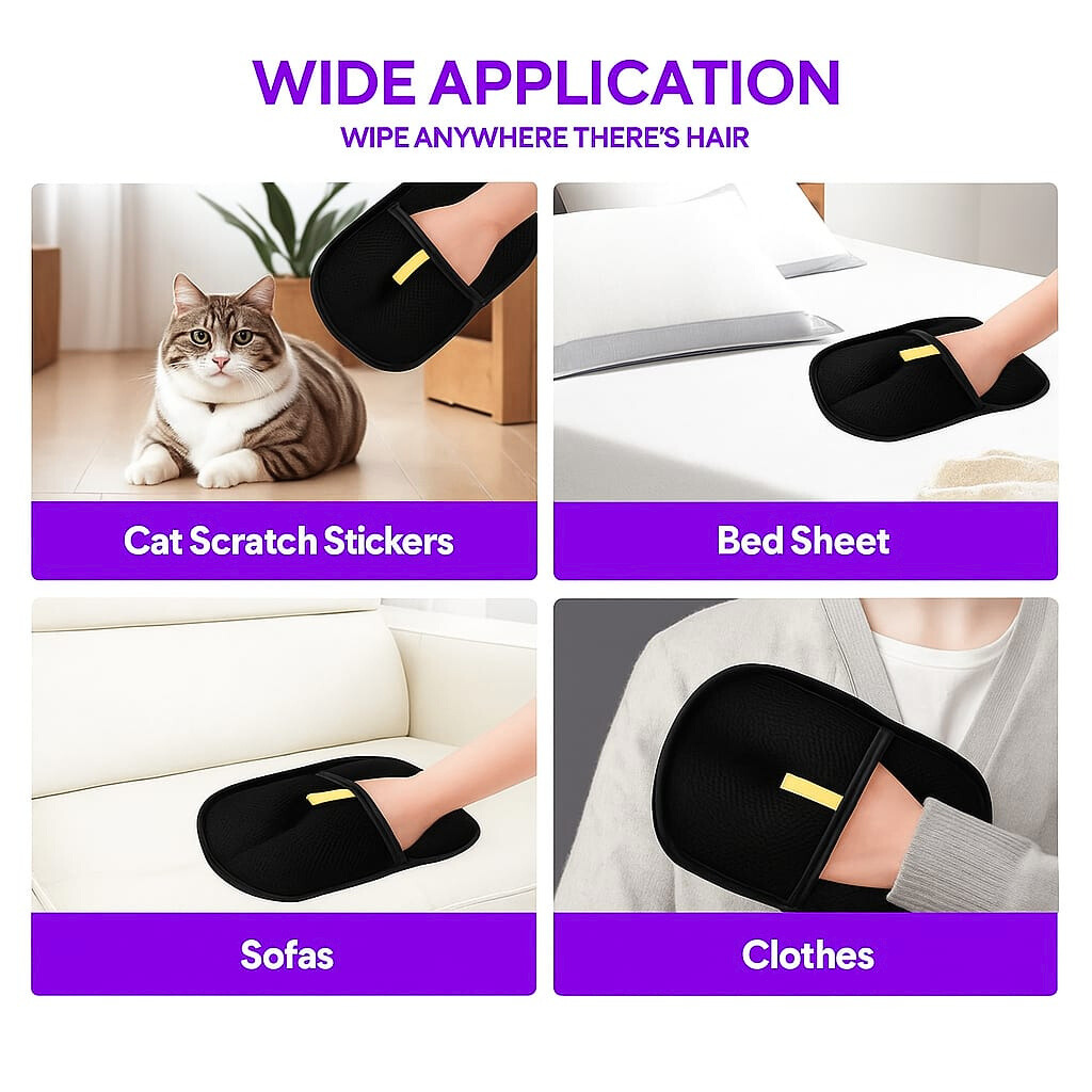Reusable Pet Hair Removal Gloves